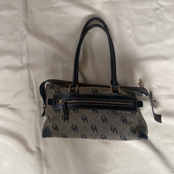 Dooney & Bourke Black And Grey Double Pocket Tote Bag - Picture 5 of 13